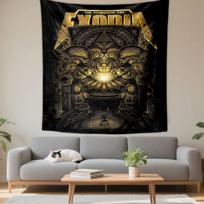 Exodia Tapestry Wall Hanging, Yu-Gi-Oh Forbidden One Card Art, Anime Wall Decor for Bedroom Living Room Dorm 75x90cm(29x35in) brown