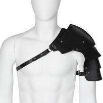 Apsiausto Odinė Diržų Sistema Dviguba Peties Viduramžių Vikingų Sargybiniai Helovino Cosplay Black right shoulder white