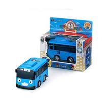 Kilmės Korėjos modelis- TAYO mažasis autobusiukas, mėlyna spalva, traukimas atgal, 4 vnt., (Tayo, Gani.Rogi, Lani) 10.4 x 6.6 x 5.6 blue