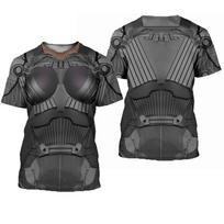 T-shirt Knights Templar Streetwear Casual Unisex For Men Knight Medieval Armor 3D Print T Shirt Harajuku Summer Short Sleeve Tee 4XL gray
