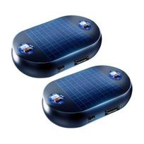 Antifrizo Sniego Valymo Prietaisas Greitas Atšildymas Automobilio Langų Šildytuvas Su Elektromagnetine Izoliacija Saulės Energija Varomas Nešiojamas USB Įkraunamas Ledo Šalinimo Prietaisas 2pcs gray
