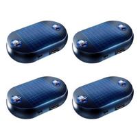 Antifrizo Sniego Valymo Prietaisas Greitas Atšildymas Automobilio Langų Šildytuvas Su Elektromagnetine Izoliacija Saulės Energija Varomas Nešiojamas USB Įkraunamas Ledo Šalinimo Prietaisas 4pcs gray