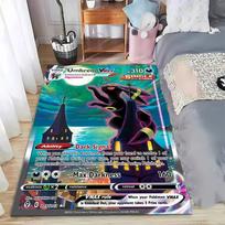 Japanese Game Retro Pokemon Card Pattern Carpets Bedroom Play Mats Rug Liveroom Home Decor Carpet Crawl Mat Play Area Rug 40x60cm (16x24in) blue