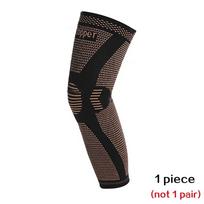 Copper Full Leg Sleeves Long Compression Knee Sleeve For Basketball Football Reduce Varicose Veins Swelling XL black
