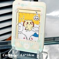 Cream Dopamine Mobile Phone Card Holder Acrylic Polaroid Photo Frames for Girls Desktop Decor Kawaii Anime Card Sleeves 2025 Without Holder geltona
