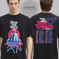 Ninja Sex Party Pure Elegance Tour 2025 Tee Schedule Two Sided Unisex T-Shirt Mens Womens Tees Top 3XL white