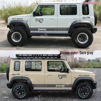 Suzuki Jimny 5 Durų Šoninių Lipdukų Rinkinys - Modifikuotas Kėbulo Sijonas Dekoratyvinės Juostelės Standard black