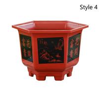 Durable Plastic Flower Pot Resin Large-diameter Potted Bonsai Garden Supplies Thickened Water Planting Pots black