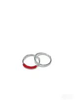 Sterling Silver 999 Adjustable Red String Ring - Woven Rope Design for Men, Women, and Couples gray