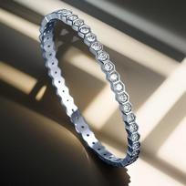 Women's Geometric Hexagon Rhombus Bracelet: Gold-Plated 18K Diamond Titanium Steel gray