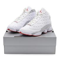 414571-160 Nike Air Jordan 13 Retro Wolf Grey White True Red Black (Men's) 7.5 gray