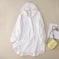 Women's Lightweight Hooded Sun Protection Jacket Long Sleeve Zip Up Cardigan Loose Fit Outerwear for Outdoor Activities XL balta