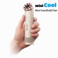 Mini vėsus ventiliatorius Rankinis nešiojamas ventiliatorius BLDC variklis Stiprus vėjas Lauko kelionės USB įkraunamas Baltas 3000mAh šviesiai rausvos spalvos