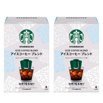Coffee Drip Starbucks Origami Personal Iced Blend 4 bags 2 boxes Regular Powder Black white