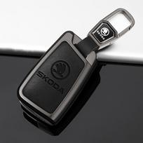 Automobilio atlenkiamo pultelio dėklas Apsauginis apvalkalas Maišelis Skoda Octavia A5 A7 Fabia Superb Kodiaq Karoq Raktų pakabuko priedai bzsd98 black