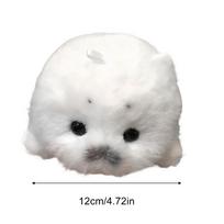 12Cm Baby Seal Plush Toy Soft Cuddly White Marine Animal Stuffed Gift Adorable Black Eyes Grey Snout Soothing Comfort Decorative balta