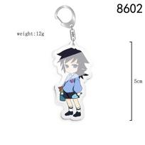 Demon Slayer Kimetsu No Yaiba Tanjiro Nezuko Zenitsu Love Pillar Hashira Acrylic Keychain Anime Keychain Accessories gray