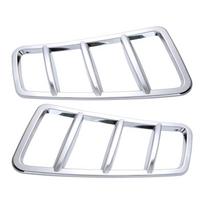 F9-2PCS Car Engine Hood Grille Air Vent Outlet Cover For Mercedes Benz W166 GLE GLS ML GL,Chrome white