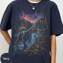 Spinosaurus T-Shirt, Vintage 90s Jurassic Tee, Prehistoric Era Graphic Unisex Shirt, Dinosaur Lover Gift, Dino Fan Top, T-Rex Era 100 gray