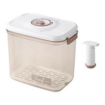 Food Grade Vacuum Sealer Box 1200/2100/2700/4600ml Fruits Veggies Storage for Case with Air Pump Kitchen Food Container white