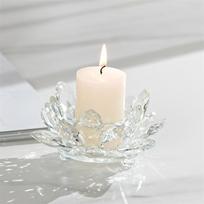 Crystal Candle Holder Lotus Everlasting Lamp Base New Tealight Candlestick  Party Decor balta