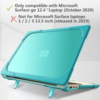 Full Coverage TPU Laptop Case 13.5-inch 15-inch Devices Matte Finish Shockproof With Built-in Stand Gray Khaki Light Blue Microsoft Laptop 3-4-5 13.5 Metal 1868-1951