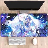 Large Mouse Pad Odette Genshin Impact Pc Gaming Rubber Keyboard Mousepad NonSlip Base Offices Accessories Hd Printing Desk Mat 800x300x2mm white