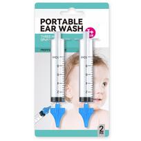 2Pcs Baby Ear Syringes for Removing Ear Wax Children Adult Water Irrigation Ear Cleaning Flusher Tool with Silicone Tip beige