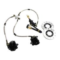 Go Kart Hidraulinis Stabdžių Rinkinys Galinio Stabdžių Pagrindinis Cilindras Dvigubi Stabdžių Suportai With Brake Disc
