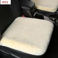 Pliušinis triušio kailio automobilio sėdynės užvalkalas Žieminis šiltas storas vilnos kvadratinis daugiaspalvis užvalkalas pagrindiniam vairuotojui arba keleivio sėdynei Universali beige