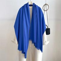 Prabangus žiemos kašmyro šalikas Moterims Vienspalvis Servetėlė Šiltas Pashmina Moteriškas Šalis Kutais Apvyniojimas Minkštas Pareo Bufanda Šalikai Stolas 80X200cm blue