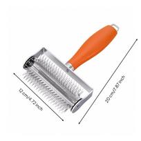 Professional Pizza Docker | Smooth Ergonomic Handle, Convenient Hanging Loop, orange
