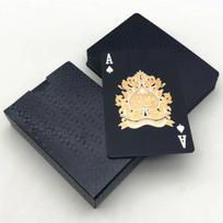 Gold Playing Cards 24k New Plastic Poker Game Deck Foil Pokers Pack Magic Waterproof Card Gift Collection Gambling Board Game Matches the image