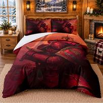 Warhammer 40K Pattern Bedding 3Pcs Set Bed Sheet And Pillowcases For Indoor Bedroom 140cmx200cm