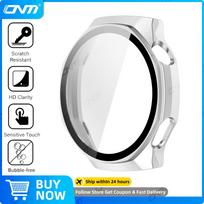 Glass+Case for Huawei Watch GT7 Pro 46mm Glass Anti-scratch Screen Protector & Hard PC Protective Bumper for GT 7 Accessories Huawei GT7 Pro 46mm