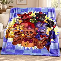 Five nights at freddy blanket Flannel Blanket Soft Cozy Plush Throw for Sofa Bed Lightweight Home Decoration Outdoor camping 80cmx120cm