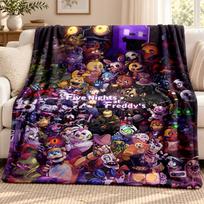 Five nights at freddy blanket Flannel Blanket Soft Cozy Plush Throw for Sofa Bed Lightweight Home Decoration Outdoor camping 80cmx120cm