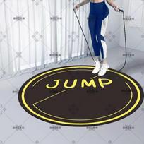 Apskritas šokinėjimo virve kilimėlis, Šokinėjimo pratimų kilimas, Vidaus fitneso jogos kilimėlis, Sustorintas neslystantis amortizuojantis sportinis šokinėjimo virve kilimėlis 160x160cm