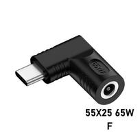 5v 9v 12v USB C jungtis PD 65W maitinimo adapterio keitiklis DC į C tipą F 5.5-2.5mm