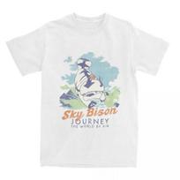 Vintage Avatar The Last Airbender Flying Sky Bison T Shirt Men Women's  Cute Appa Tee Shirt Classic Clothing M balta
