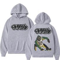 Raperio MF Doom Juokingas Grafinis Džemperis su Gobtuvu Doomsday Madvillain Džemperiai Moterims Vyrams Ilgomis Rankovėmis Gobtuviniai Megztiniai Drabužiai 3XL gray