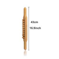 Tcare Wooden Massage Roller Tool for Lymphatic Drainage Therapy Maderoterapia Colombiana Trigger Point Relief Body Sculpting beige