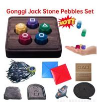 2025 HOT Gonggi Korean Game Stone Catching Toy, Gonggi 5PCS Gong Gi Game Korean Gonggi Game Jack Stone Pebbles Set black