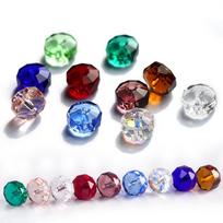 Best Quality 6-10mm Austria crystal wheel beads Loose Spacer Rondelle Beads faceted Glass Beads for Jewelry making Bracelet DIY 10mm-30pcs white
