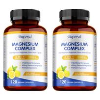 Four-in-one glycine magnesium complex capsules, improved absorption, muscle support, bone health, suitable for adults. 120*2