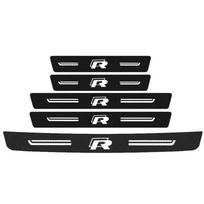 W147 Anglies Pluošto Automobilio Durų Slenksčių Lipdukai Bagažinės Durų Slenksčio Apsaugos Lipdukai Volkswagen VW Rline Ženkleliui Lavida GOLF TIGUAN T-ROC GTD