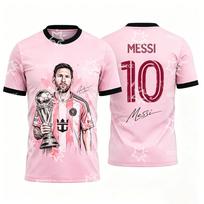 Messi 10 numerio futbolo marškinėliai gerbėjui atminimo dovana Vasaros sportiniai vyriški marškinėliai Vaikų drabužiai T-shirt Moteriškas dviračių marškinėlis M