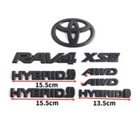 Nauji 2019-2024 m. lipdukai, tinkami Toyota Rav4 XLE XSE AWD Hybrid, matinės juodos emblemų rinkiniai YR6
