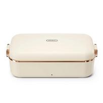 220V 110V Electric Heated Lunch Box Food Heater Portable Home Office School Food Heating Warmer Container Stainless Steel Set 220V - EU Plug beige