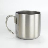 Stainless Steel 304 Coffee Cup with Lid, Gold Copper Plated Stainless Steel Mug, Double Layer Heat Insulation (as the picture,301-400ml) gray
